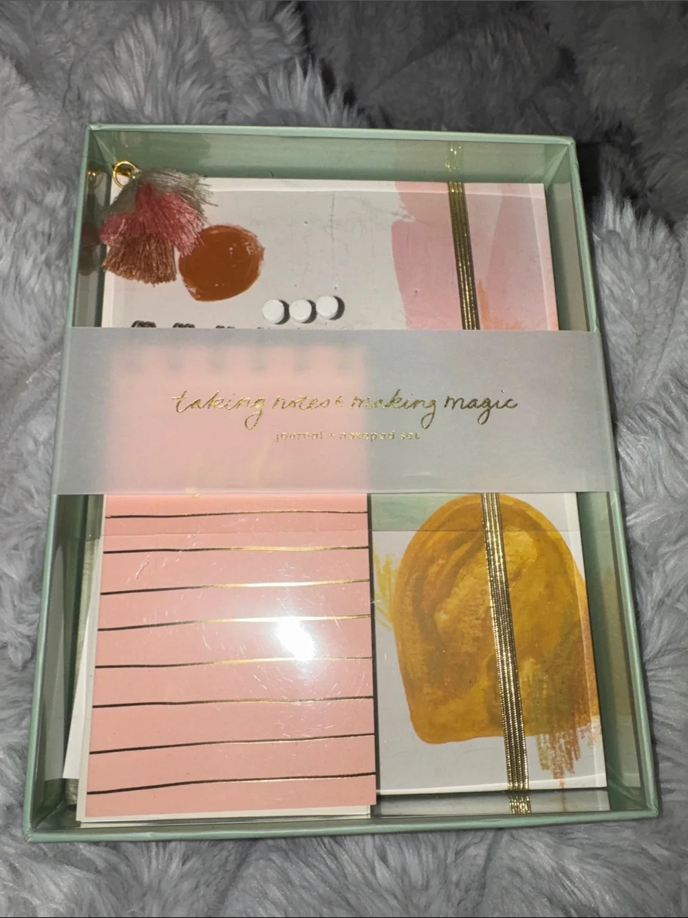 Taking Notes Making Magic Journal & Notepad Set - Pink, Mint, Gold - Picture 1 of 3